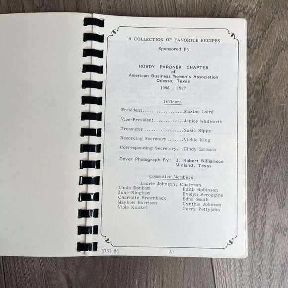 Pizazz! Collection Of Recipes From Howdy Partner Chapter ABWA Odessa Texas 1987 - Picture 8 of 10